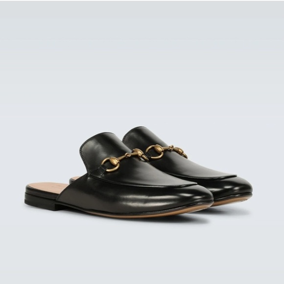 GUCCI PRINCETOWN LEATHER SLIPPER black Size 7 style 423513⭐️⭐️⭐️⭐️⭐️ - Picture 3 of 15